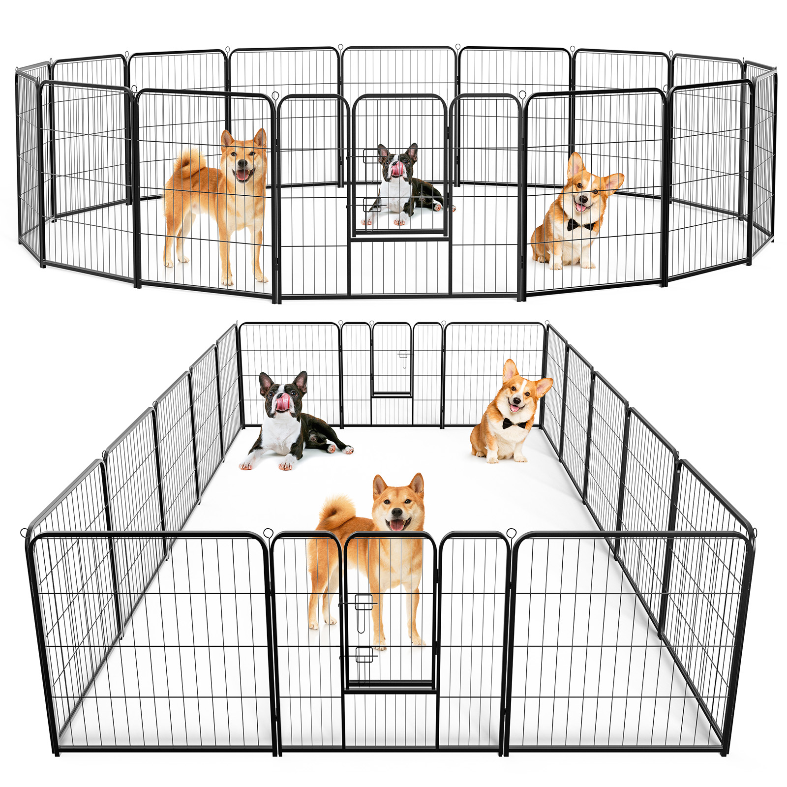Outdoor Camping Dog Fence - JHK 16 Panels Dog Playpen Pet
