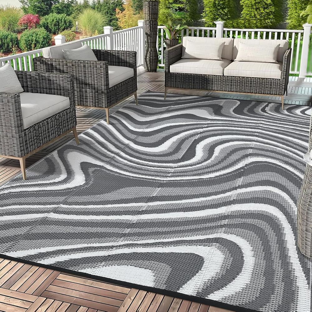 Outdoor Camping Rugs 9X18 - 9x18 Waterproof Outdoor Rug - Abstract