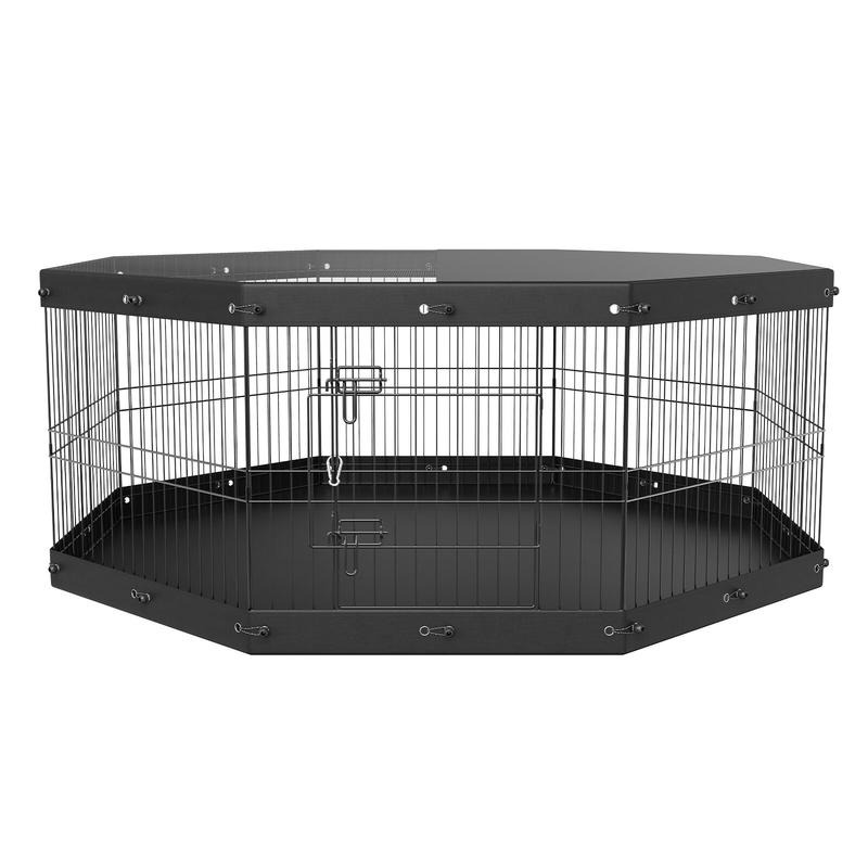 Outdoor Camping Dog Fence - Dog Playpen, 8 Panels Foldable Metal