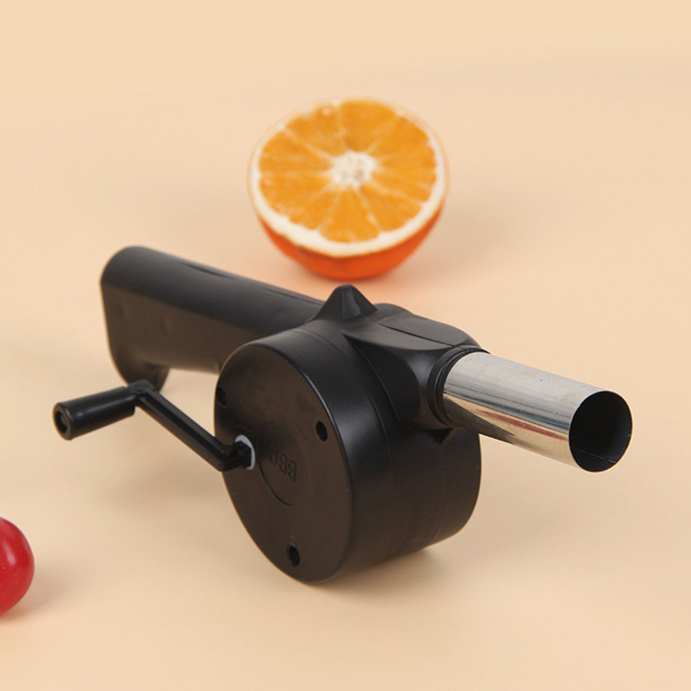 Outdoor Camping Fireplace - 4Pcs Hand Crank Outdoor Barbecue Fan