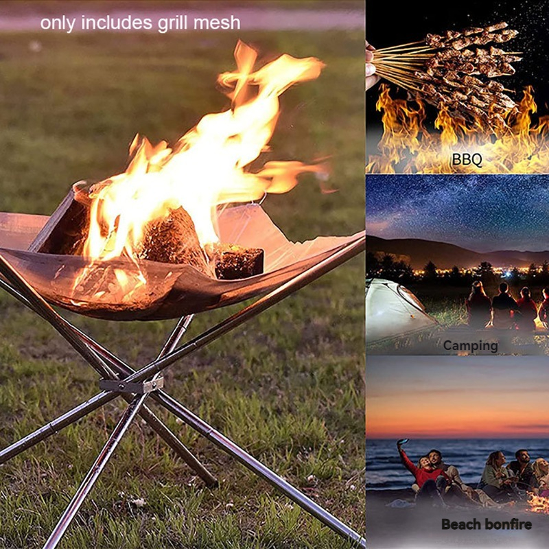 Outdoor Camping Fireplace - Portable Fire Pit Durable Outdoor Camping