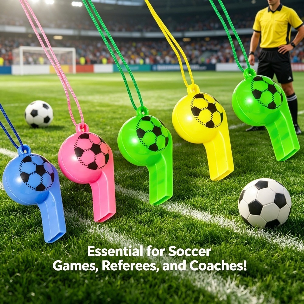 Outdoor Camping Tools - Colorful Football-Shaped Whistle And 1pc Random