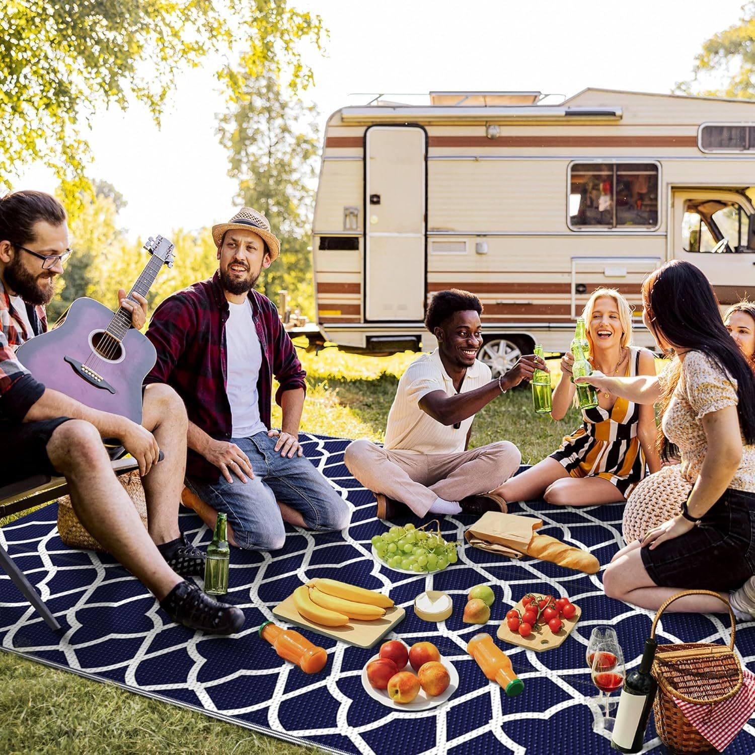 Outdoor Camping Rug - RV Awning Carpet Outdoor Camping Picnic
