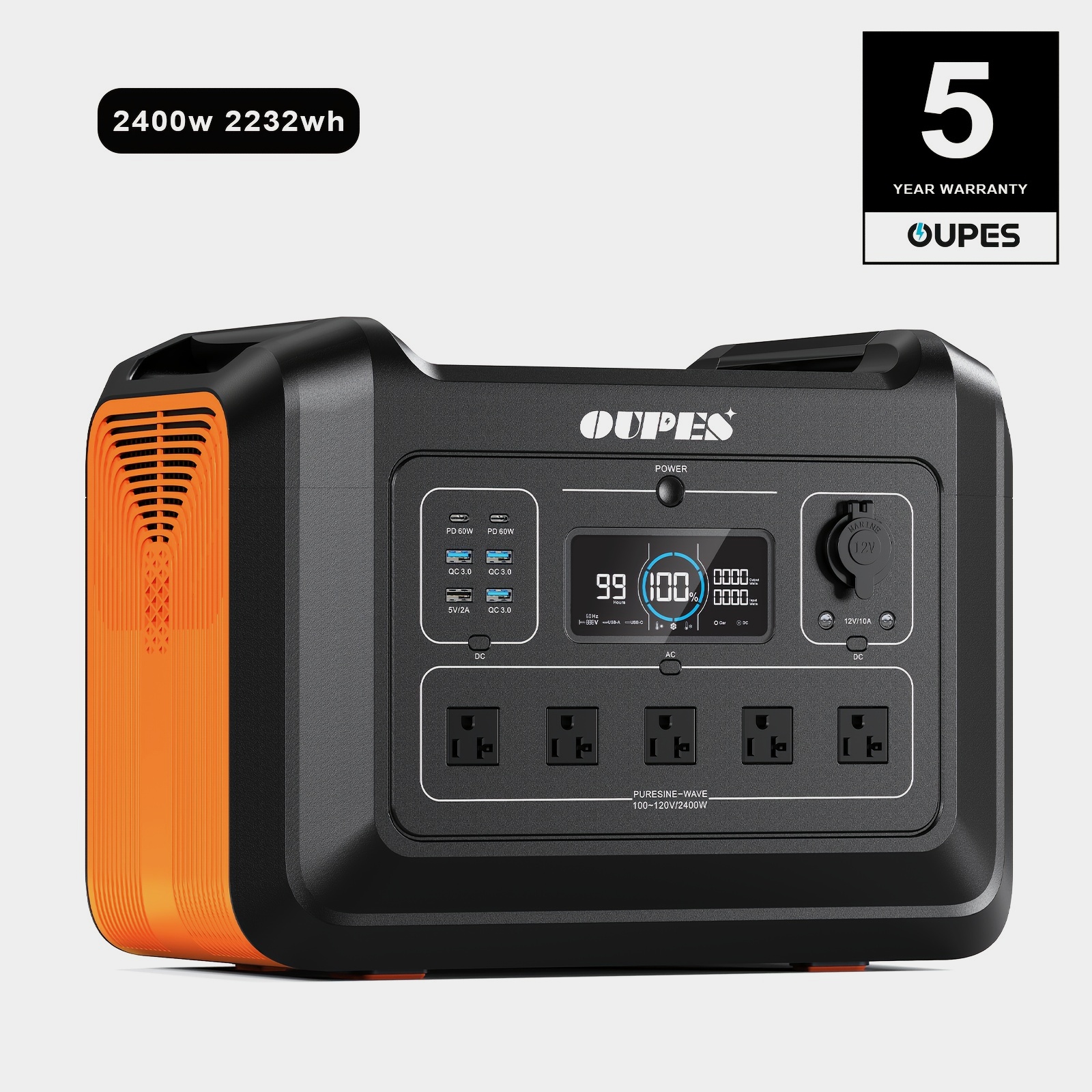 Portable Power Station - Portable Power Station 2400W Peak /