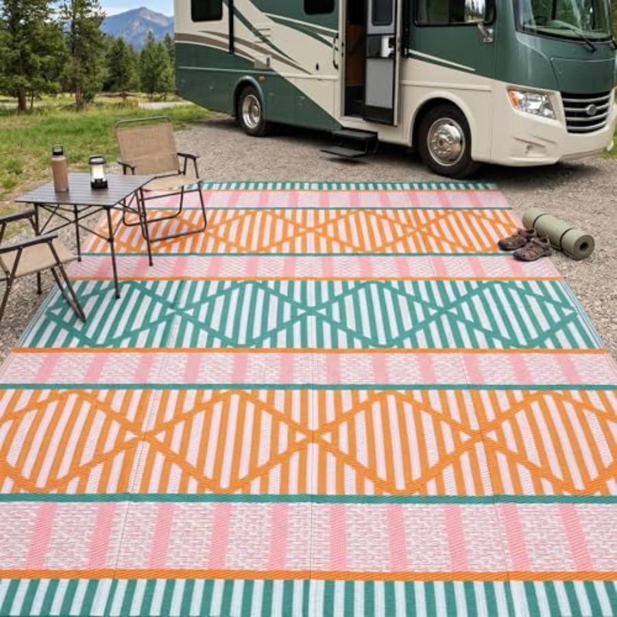 Outdoor patio rug for backyard - Outdoor Camping Rugs 9X18 recensione e prezzo
