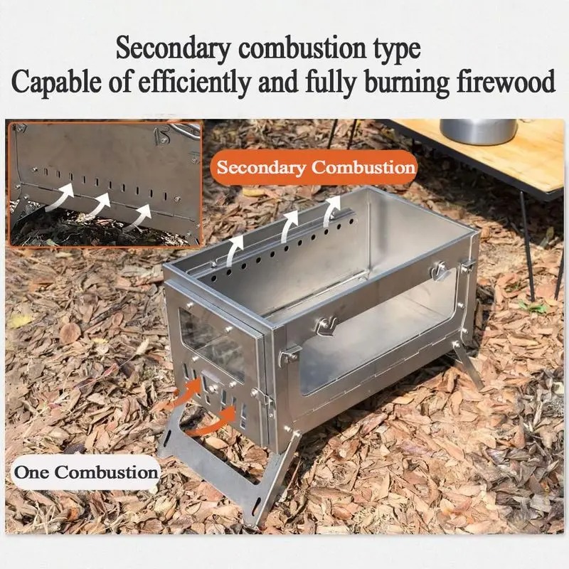 430 Stainless Steel Portable T - Outdoor Camping Fireplace recensione e prezzo