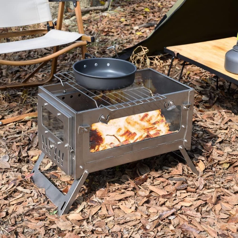 430 Stainless Steel Portable T - Outdoor Camping Fireplace recensione e prezzo