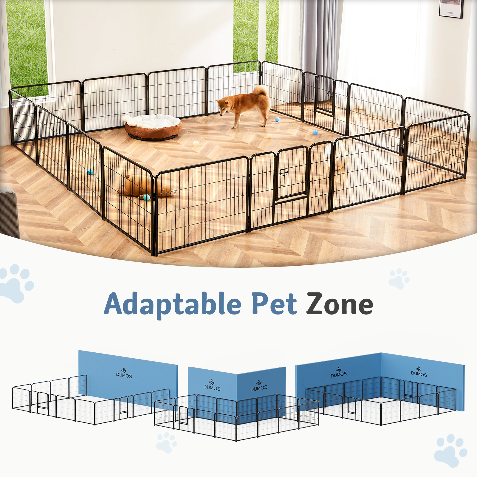 JHK 16 Panels Dog Playpen Pet  - Outdoor Camping Dog Fence recensione e prezzo
