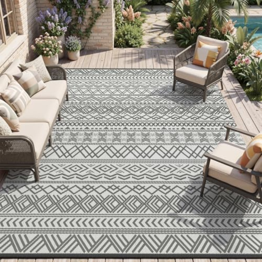 Outdoor patio rug for RV campi - Outdoor Camping Rugs 9X18 recensione e prezzo