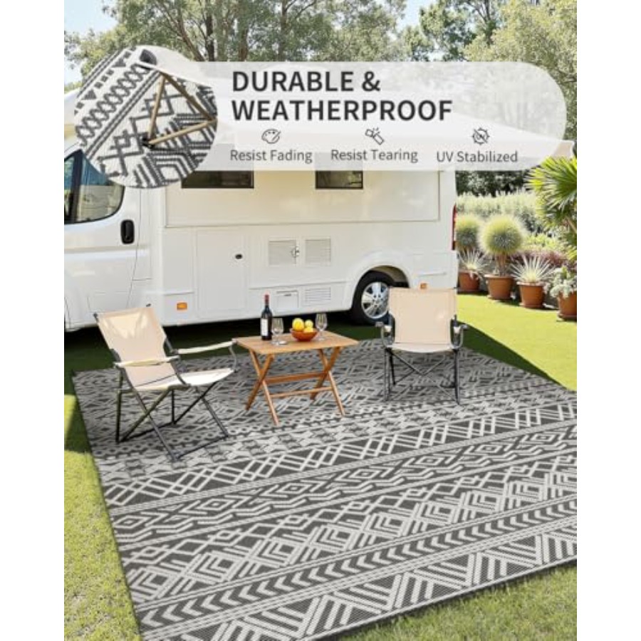 Outdoor patio rug for RV campi - Outdoor Camping Rugs 9X18 recensione e prezzo