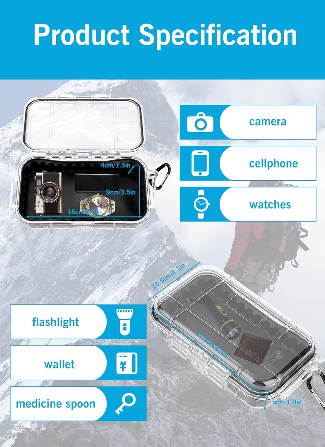 Waterproof Dry Box IP68 Dustpr - Outdoor Camping Tools recensione e prezzo