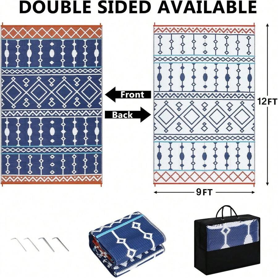 Meiyiu Outdoor Rug, 8x10FT/9x1 - Outdoor Camping Rugs 9X18 recensione e prezzo