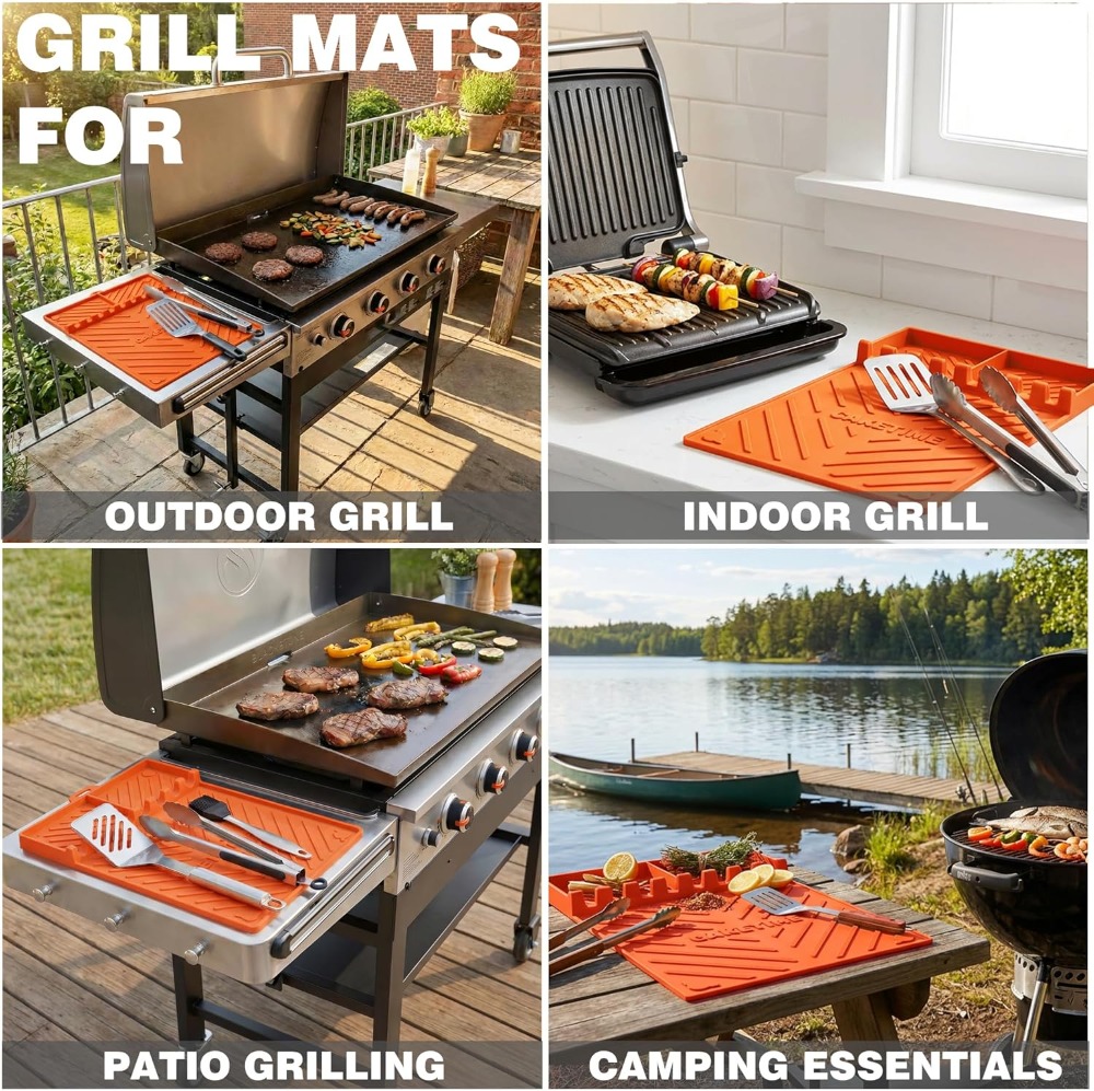 Silicone Grill Mats for Blacks - Kitchen Outdoor Camping recensione e prezzo