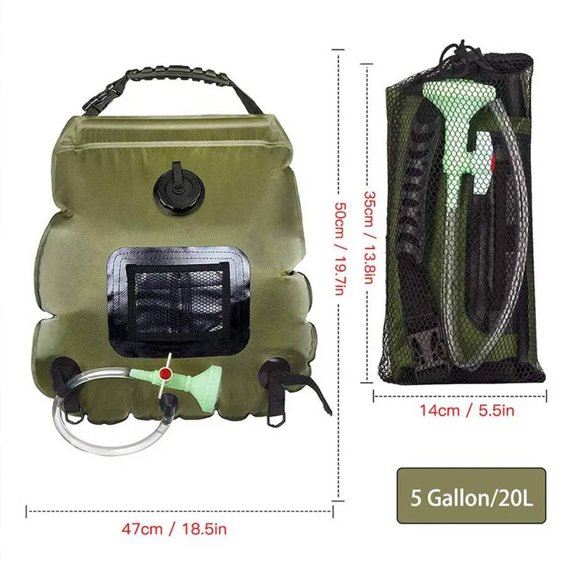Solar Shower Bag 20L Outdoor S - Outdoor Camping Hot Water Shower recensione e prezzo