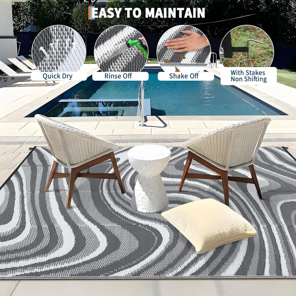 9x18 Waterproof Outdoor Rug -  - Outdoor Camping Rugs 9X18 recensione e prezzo