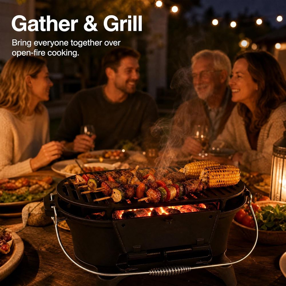 Portable Cast Iron Hibachi Gri - Japanese Outdoor Camping recensione e prezzo