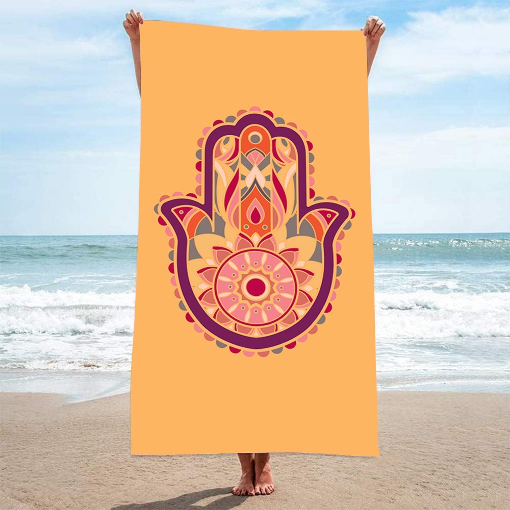 HAMSA Pattern Beach Towel27x55 - Camp Towel Microfiber recensione e prezzo
