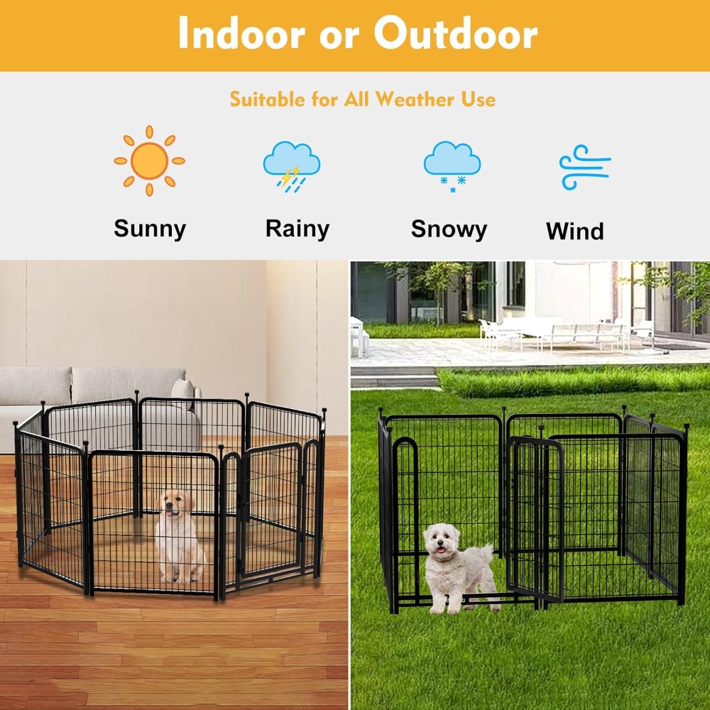 Dog Playpen 48in(H) 4 Panels M - Outdoor Camping Dog Fence recensione e prezzo
