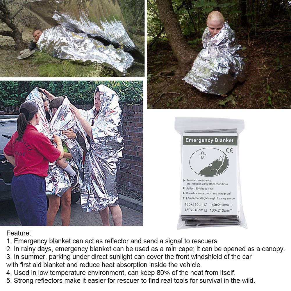 1-10PCS Emergency Thermal Blan - Outdoor Camping Rug recensione e prezzo