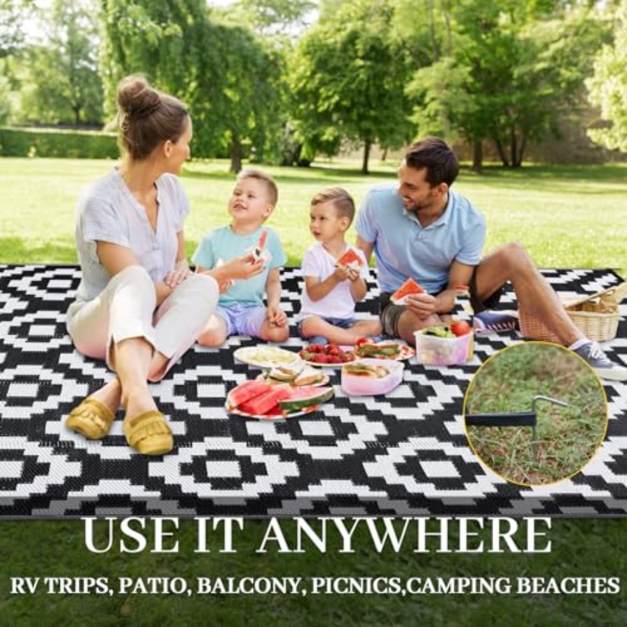Outdoor Plastic Straw Rug 9x18 - Outdoor Camping Rugs 9X18 recensione e prezzo