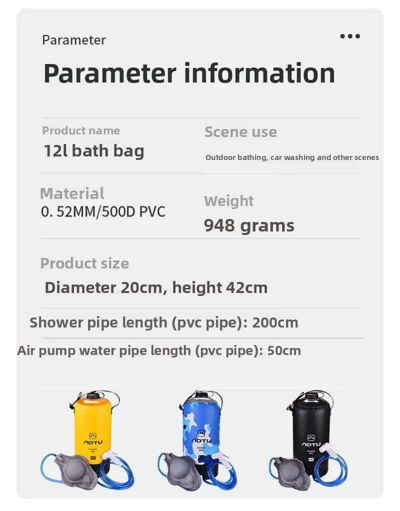 useful Outdoor Travel Shower S - Outdoor Camping Hot Water Shower recensione e prezzo