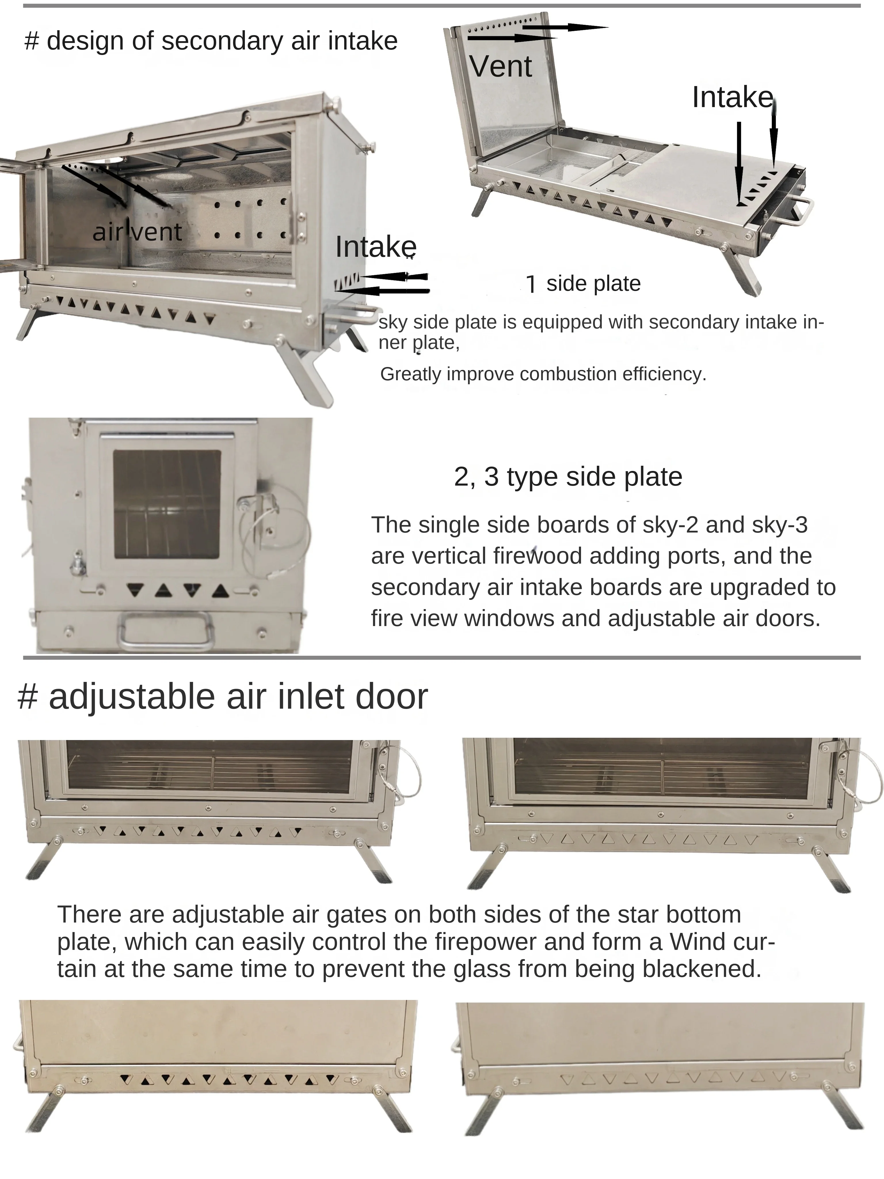 WT-Sky-Ti titanium alloy foldi - Outdoor Camping Fireplace recensione e prezzo