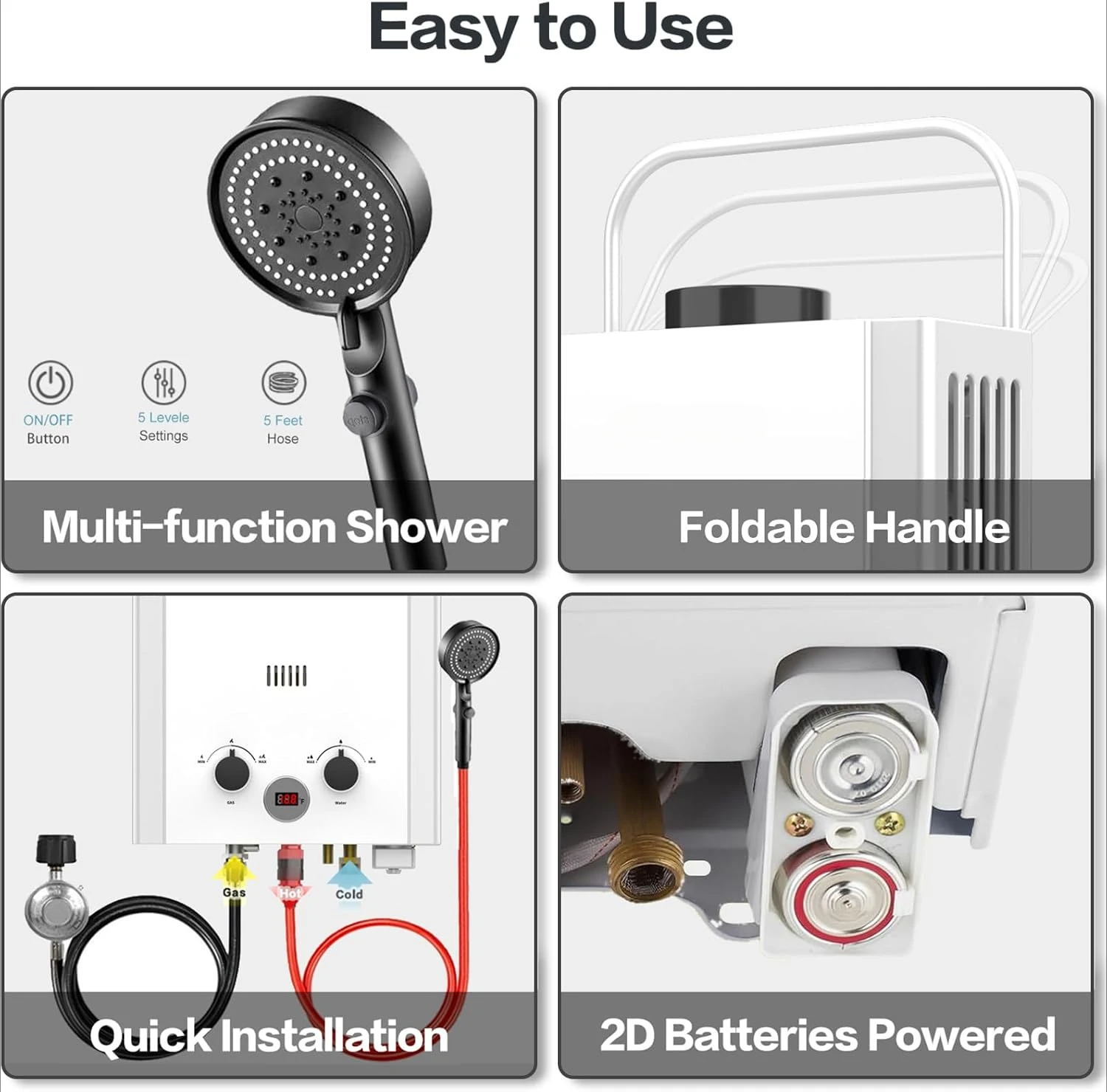 Propane Tankless Water Heater  - Outdoor Camping Hot Water Shower recensione e prezzo