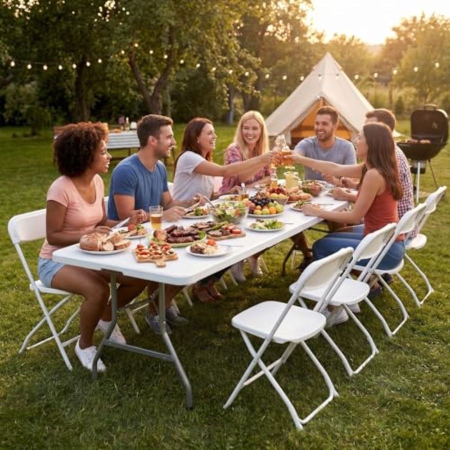 8 FT Folding Picnic Table 2 Pa - Kitchen Outdoor Camping recensione e prezzo