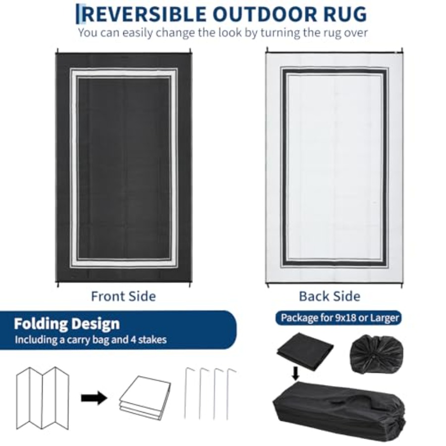 Outdoor Rug for Patio 9x18: Wa - Outdoor Camping Rugs 9X18 recensione e prezzo