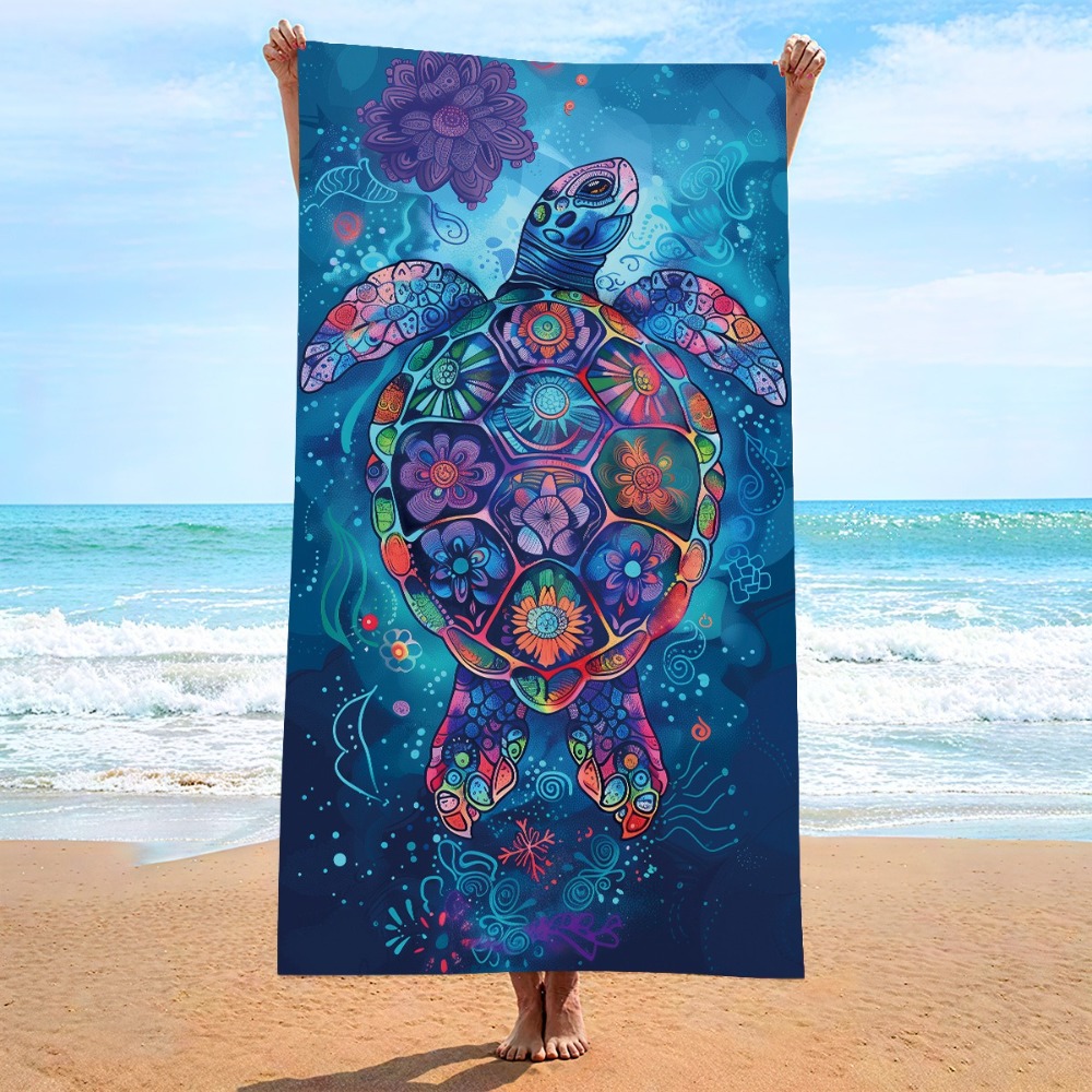Colorful Sea Turtle Beach Towe - Camp Towel Microfiber recensione e prezzo