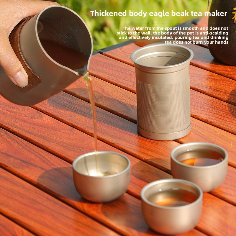 Portable Travel Tea Set with T - Outdoor Camping Kettle recensione e prezzo
