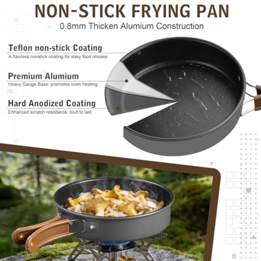 Camping cookware mess kit for  - Outdoor Camping Kettle recensione e prezzo
