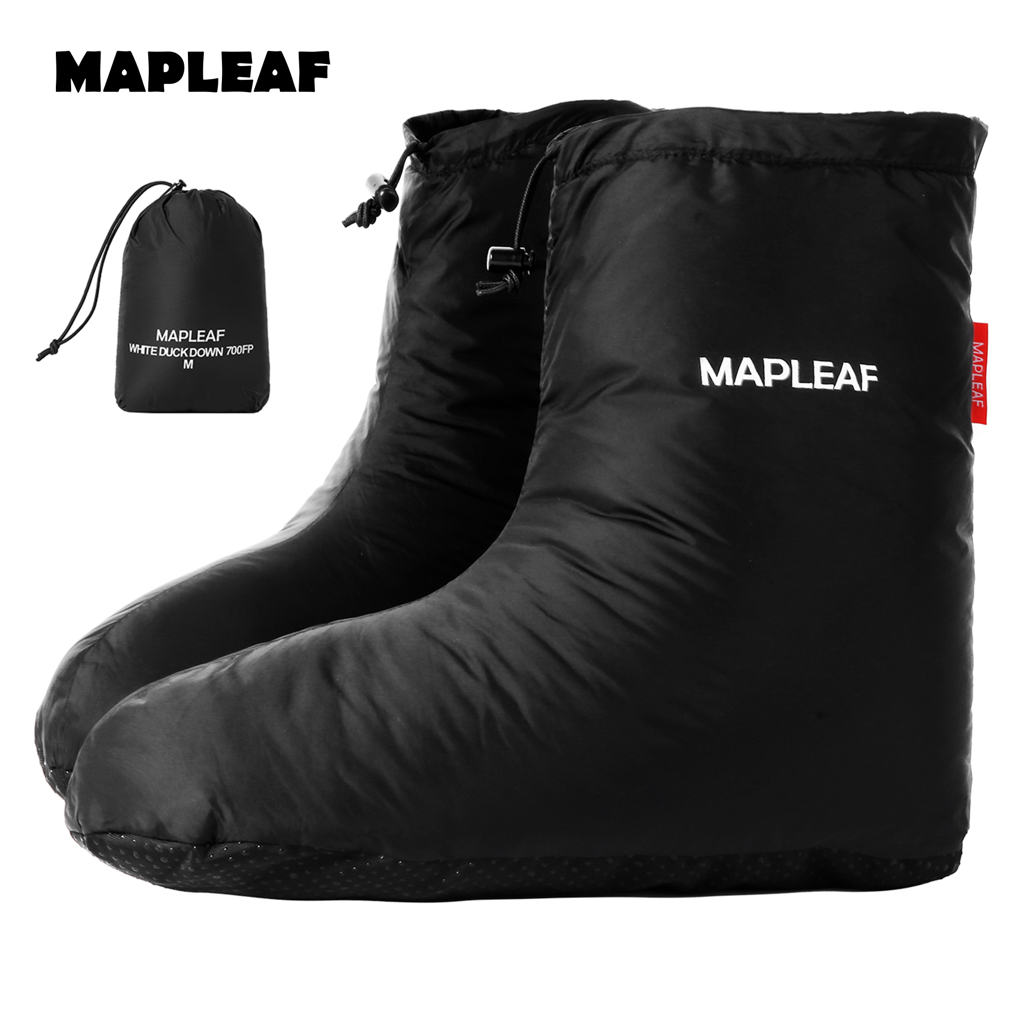 MAPLEAF Down Booties Winter Wa - Outdoor Camping Slippers recensione e prezzo