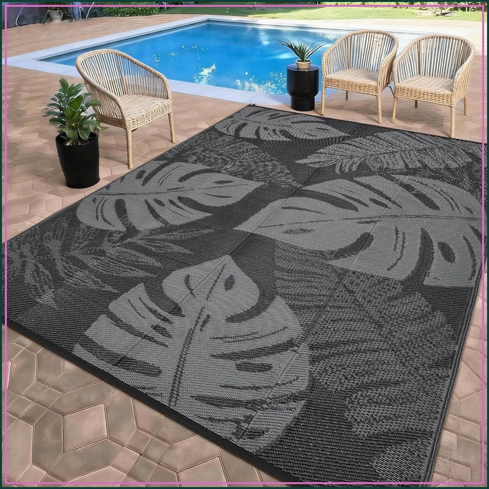 Waterproof Plastic Straw Outdo - Outdoor Camping Rugs 9X18 recensione e prezzo