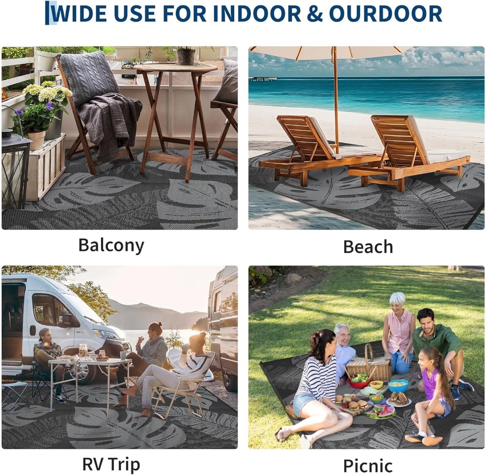 Waterproof Plastic Straw Outdo - Outdoor Camping Rugs 9X18 recensione e prezzo