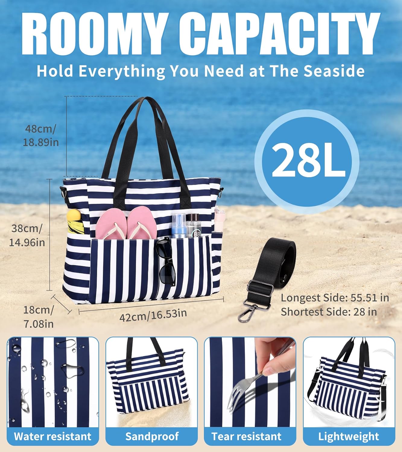 Large Waterproof Beach Bag wit - Dry Bag Waterproof recensione e prezzo