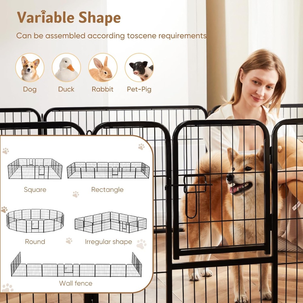 Metal 24 Inch 16 Panels Foldab - Outdoor Camping Dog Fence recensione e prezzo