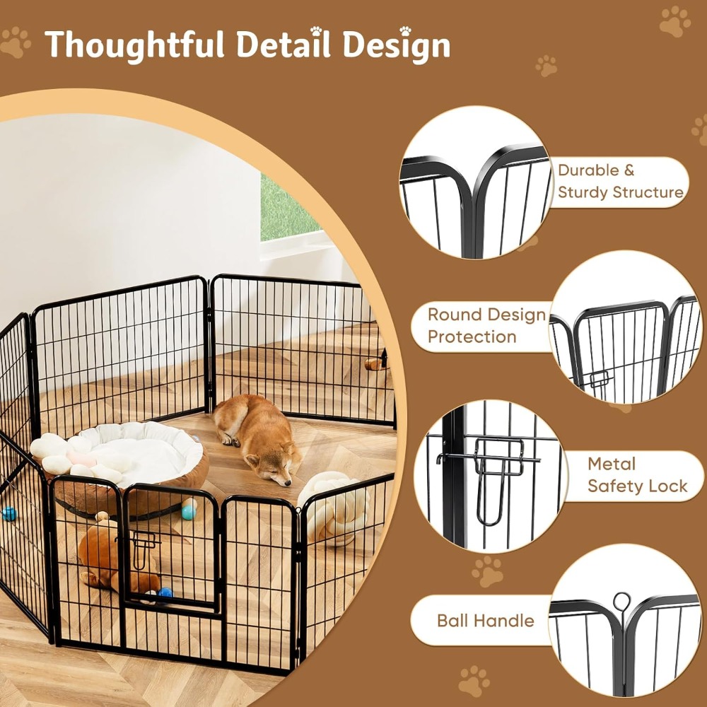 Metal 24 Inch 16 Panels Foldab - Outdoor Camping Dog Fence recensione e prezzo