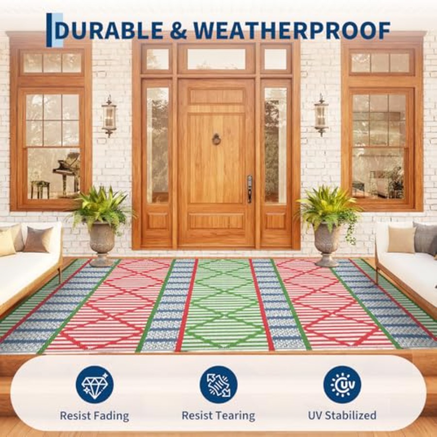 Outdoor patio rug for backyard - Outdoor Camping Rugs 9X18 recensione e prezzo