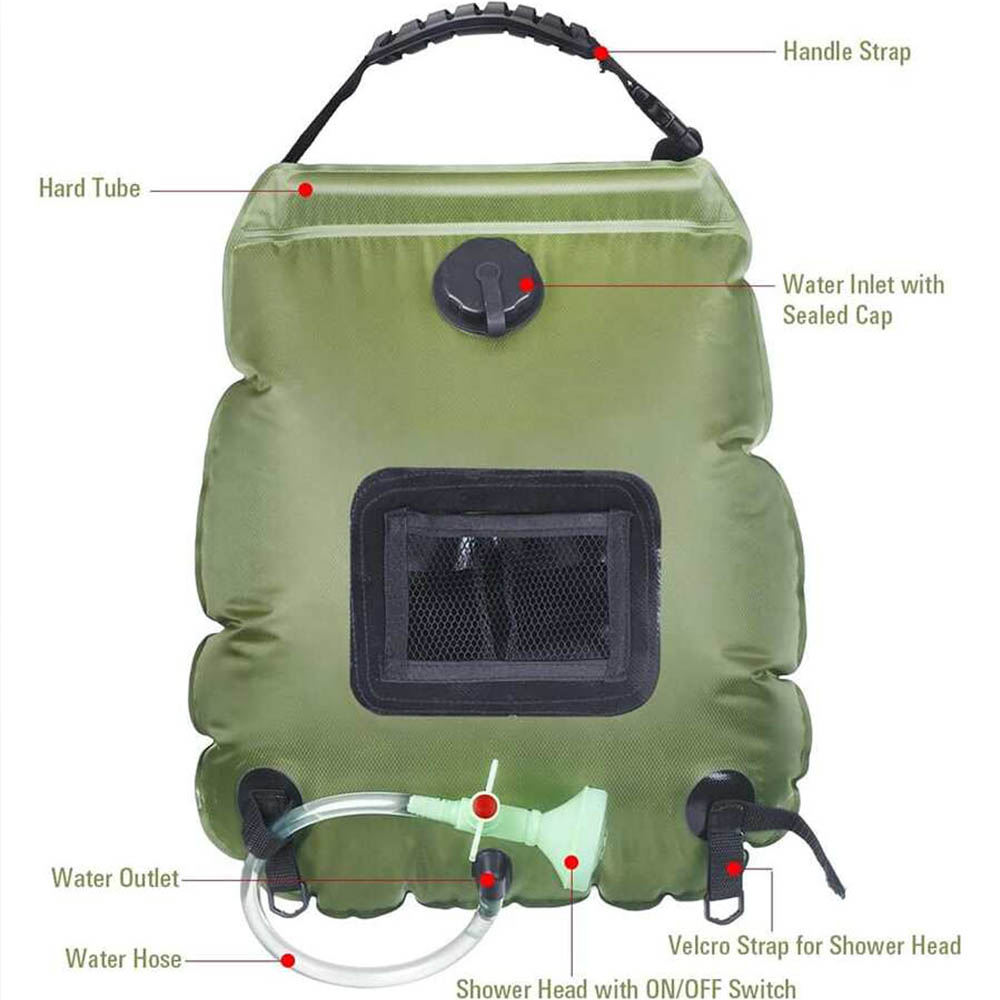 Solar Shower Bag 20L Outdoor S - Outdoor Camping Hot Water Shower recensione e prezzo