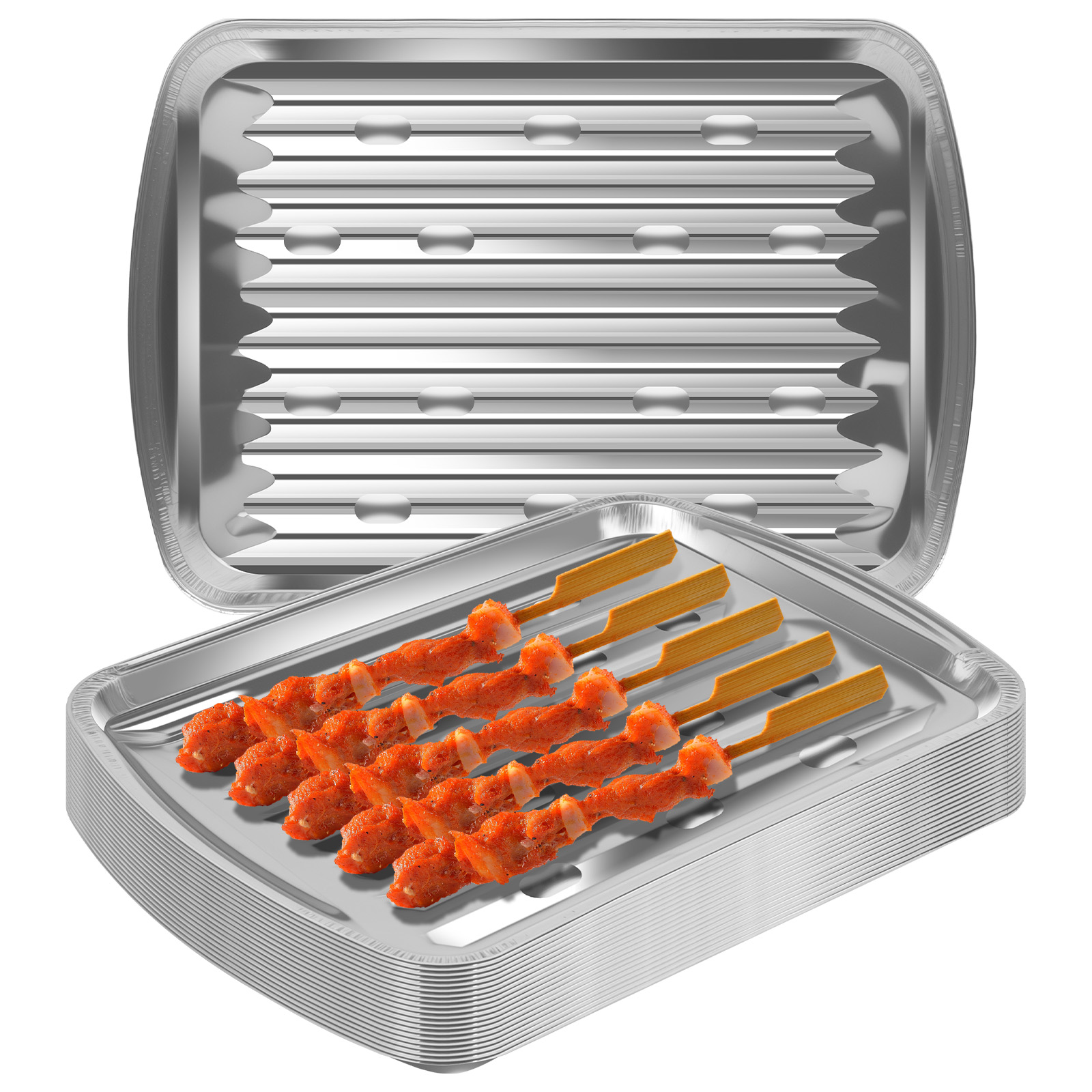 Aluminum Foil Trays Non-Stick  - Kitchen Outdoor Camping recensione e prezzo