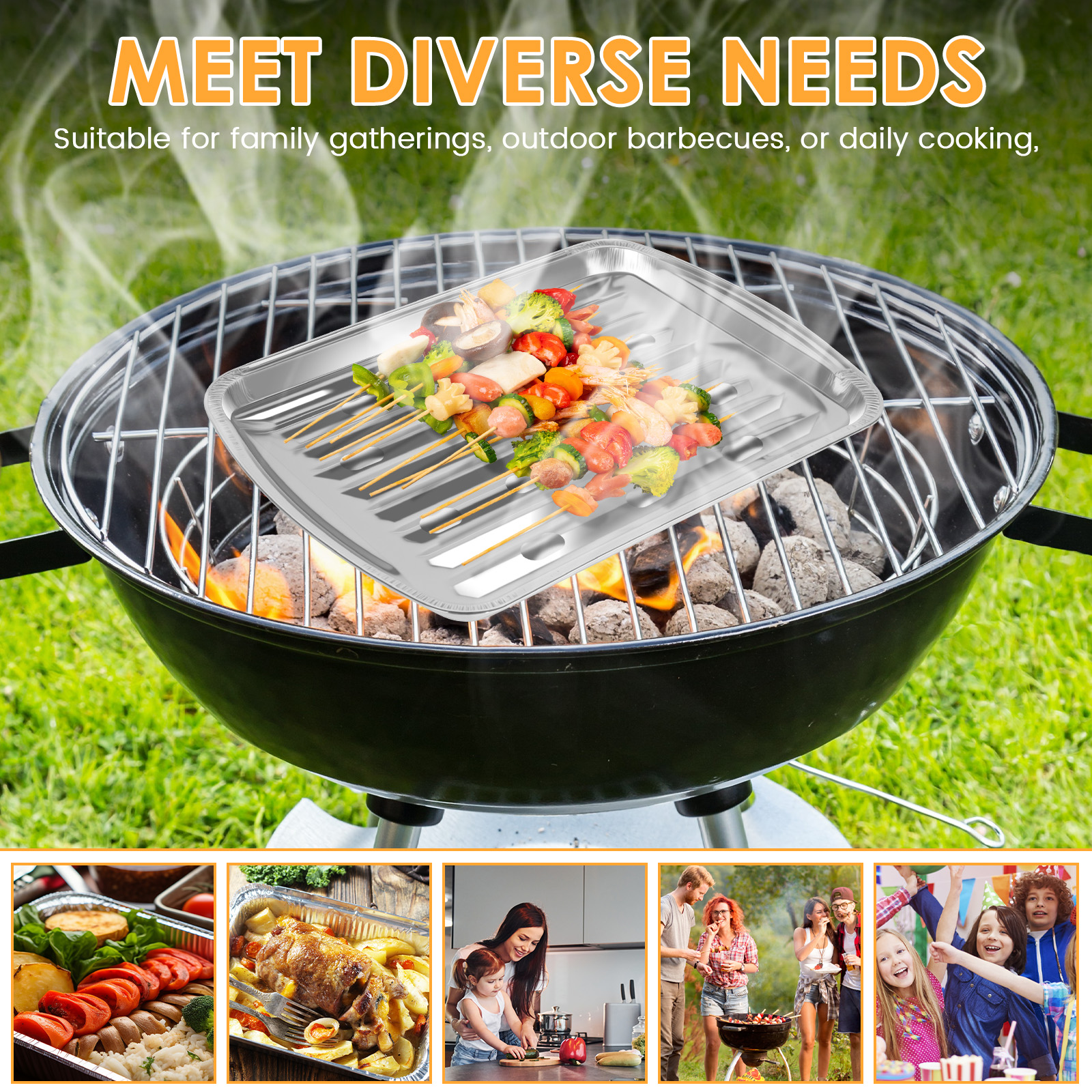 Aluminum Foil Trays Non-Stick  - Kitchen Outdoor Camping recensione e prezzo
