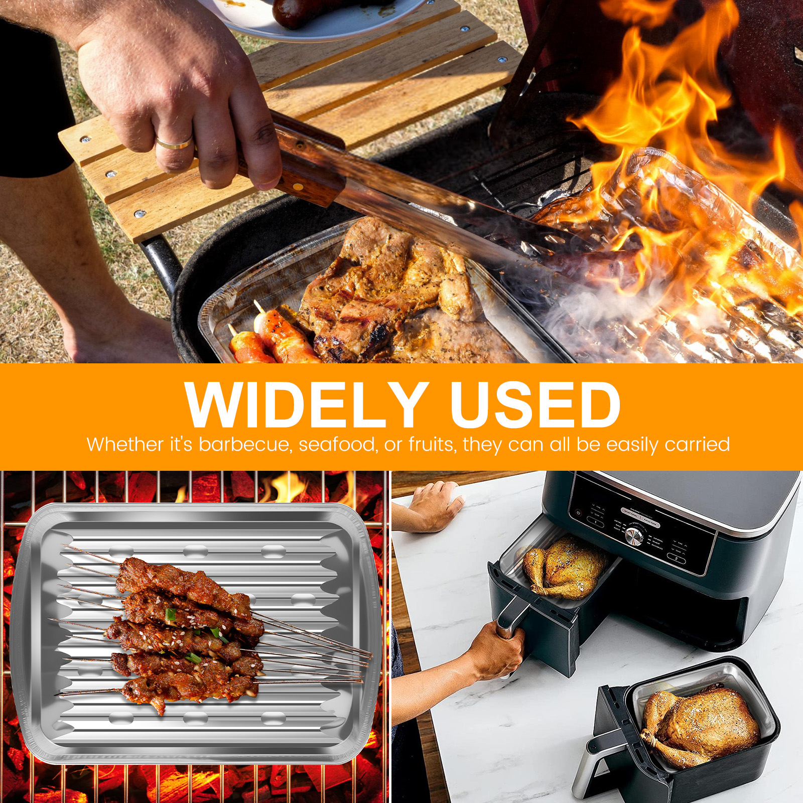 Aluminum Foil Trays Non-Stick  - Kitchen Outdoor Camping recensione e prezzo