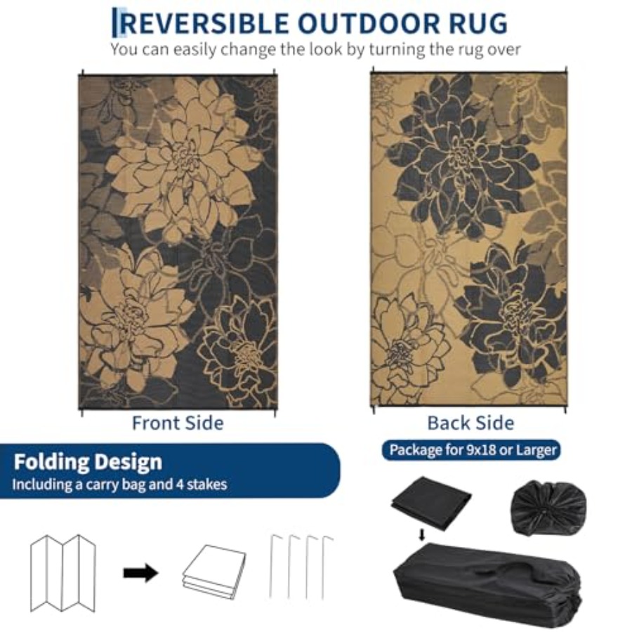 Outdoor Patio Rug 9x18 Waterpr - Outdoor Camping Rugs 9X18 recensione e prezzo
