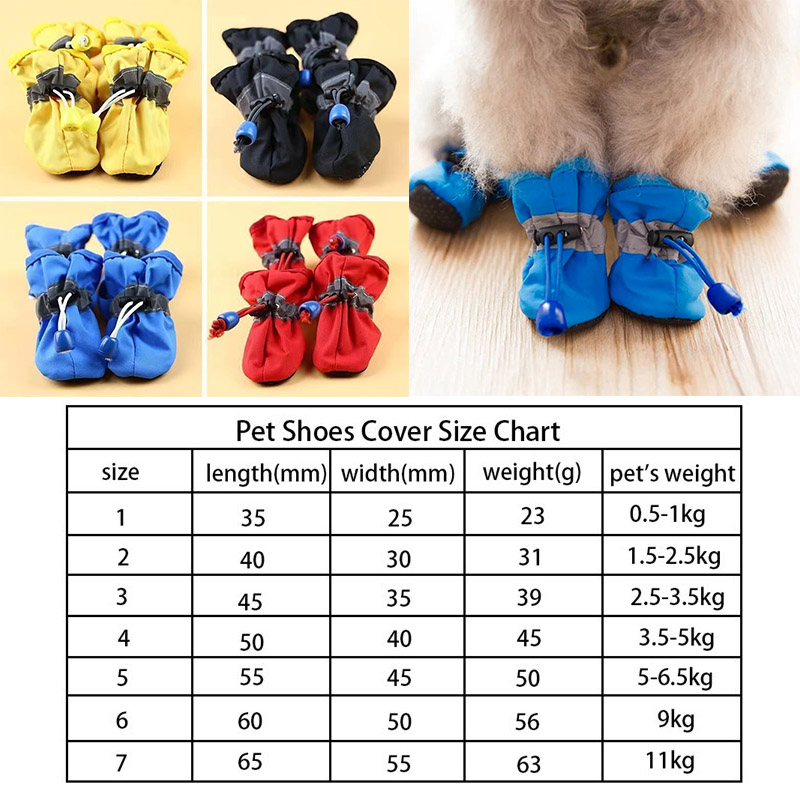 4PCS Small Dog Shoes Hiking Bo - Outdoor Camping Slippers recensione e prezzo