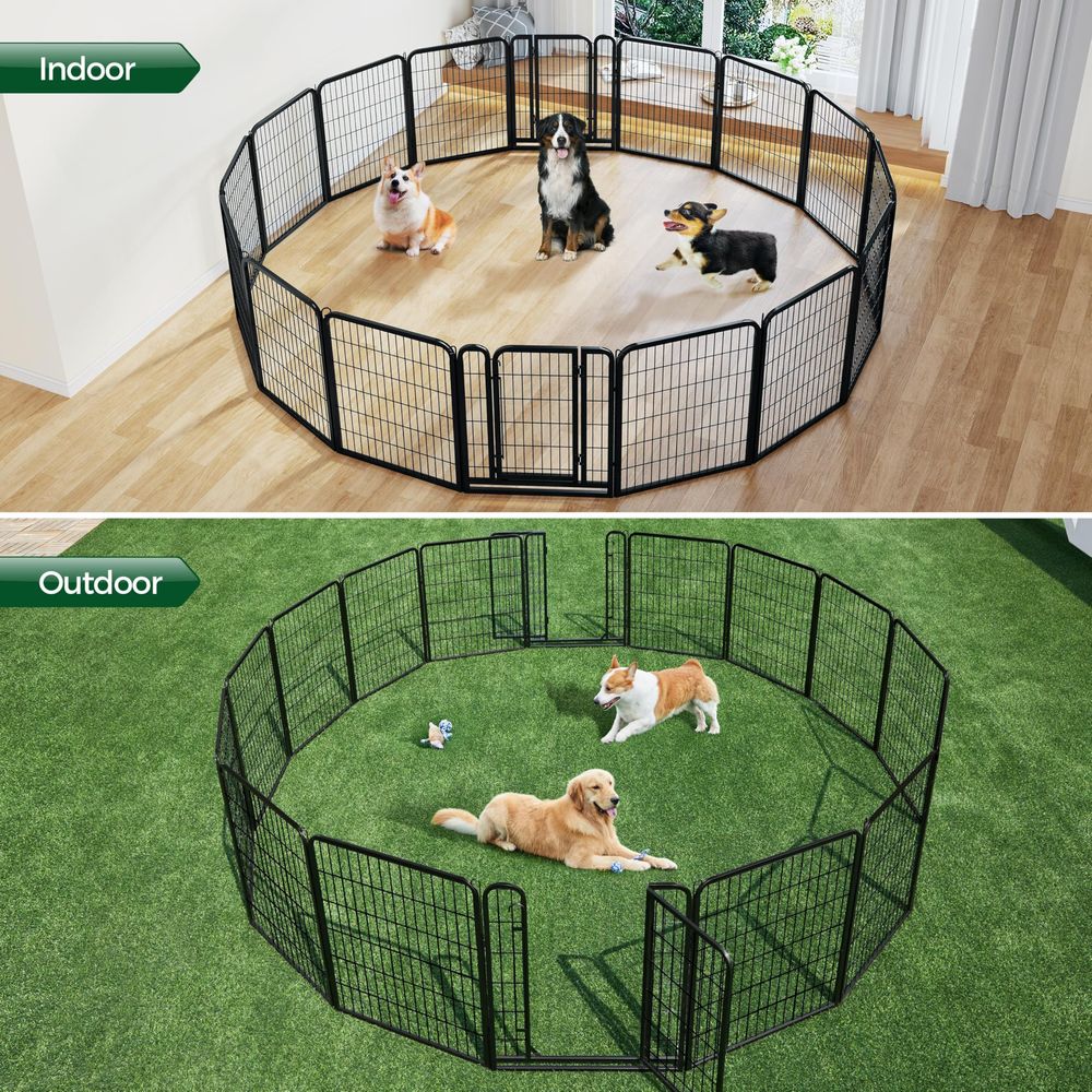 Dog Playpen Outdoor Puppy Exer - Outdoor Camping Dog Fence recensione e prezzo