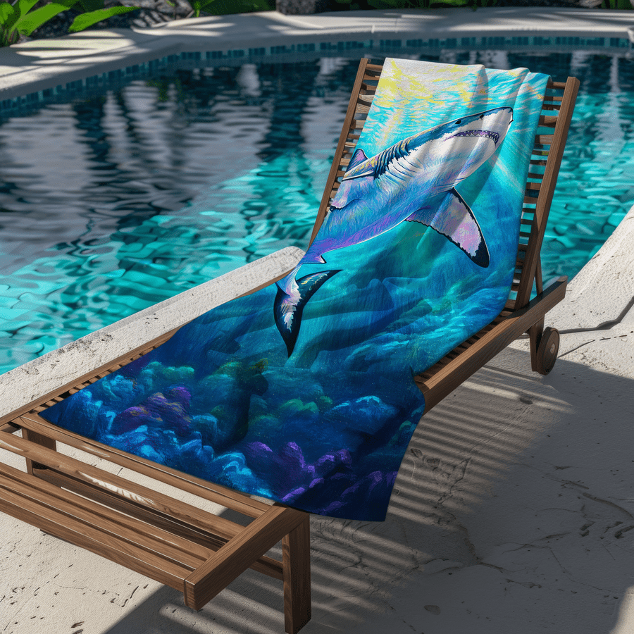 1pc Shark Pattern Sand-Proof M - Camp Towel Microfiber recensione e prezzo