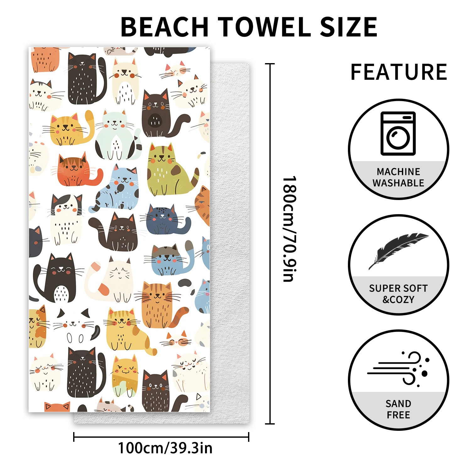 1PC Large Size Beach Blanket M - Camp Towel Microfiber recensione e prezzo