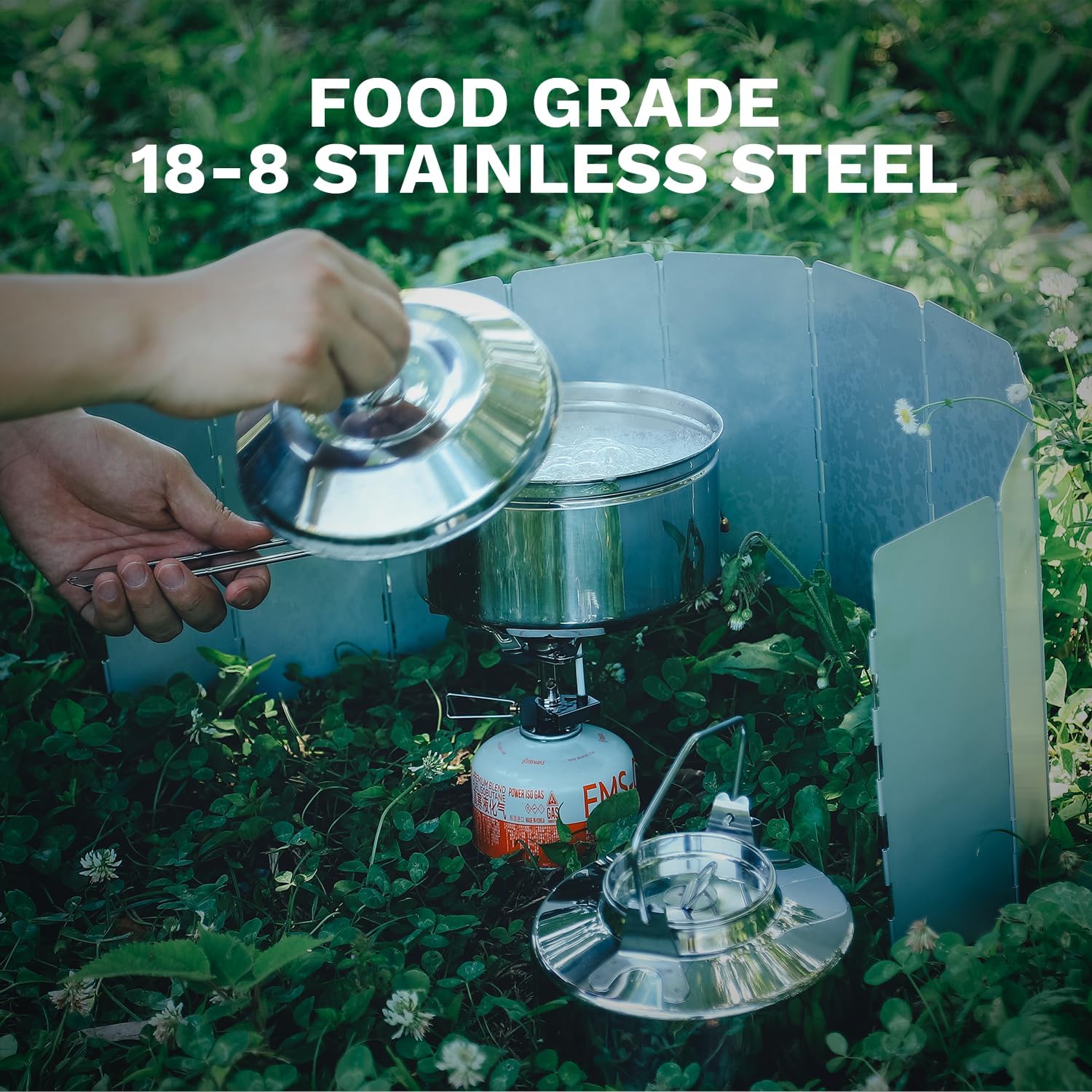 18-8 Stainless Steel Camping K - Outdoor Camping Kettle recensione e prezzo