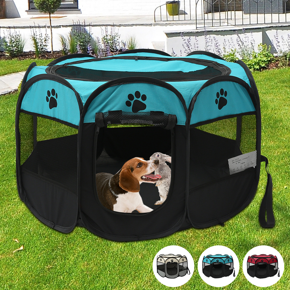 Folding Pet Tent Dog House Cam - Outdoor Camping Dog Fence recensione e prezzo